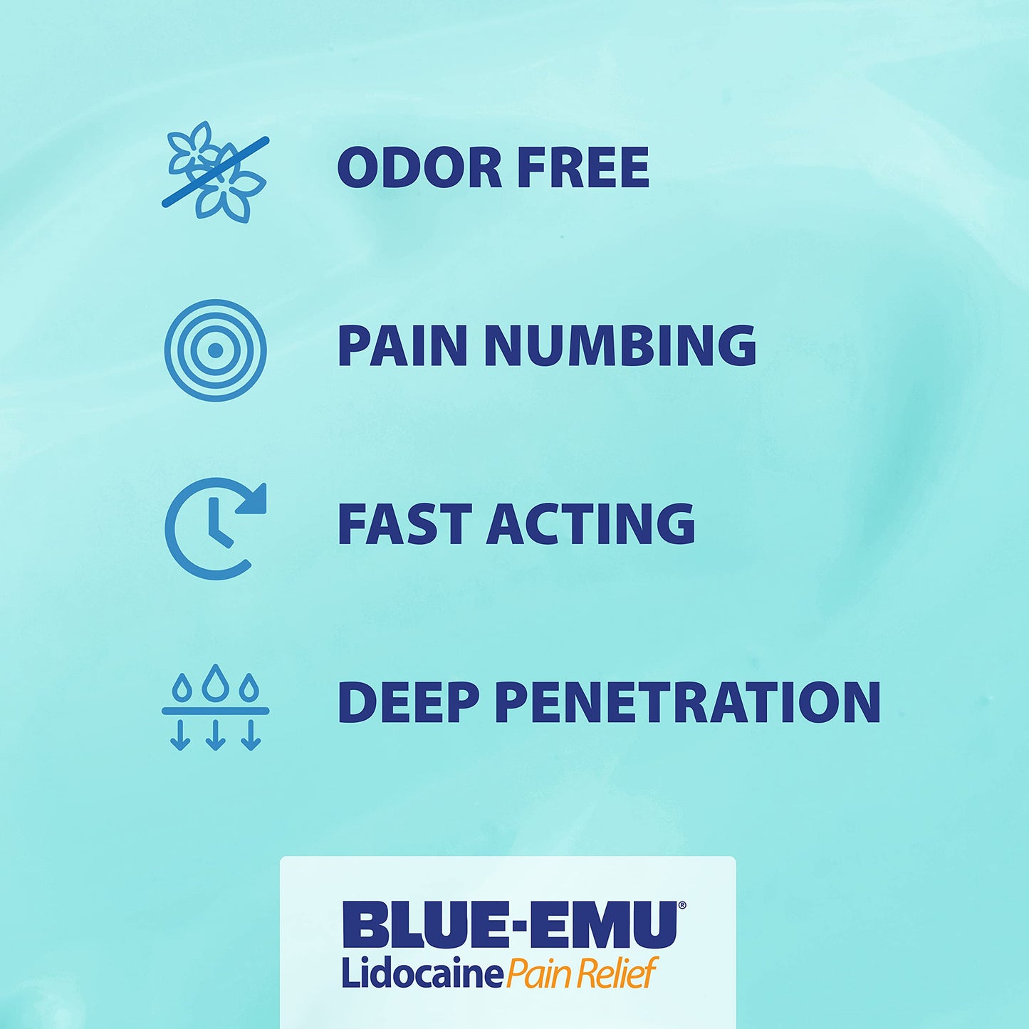 BLUE-EMU Lidocaine Pain Relief Cream for Fast, Numbing Relief, 2.7 Oz, 1 Pack BLUE-EMUBuy Supplements Australia