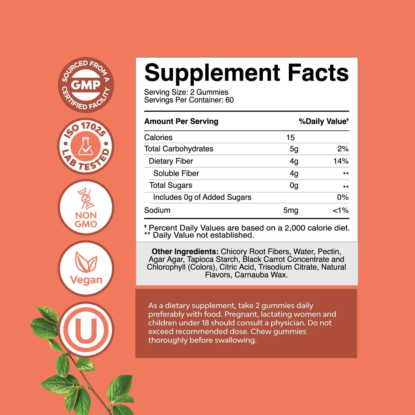 Sugar Free Fiber Gummies for Adults - High Fiber Supplement Gummies Vitamins for Adults Natures CraftBuy Supplements Australia