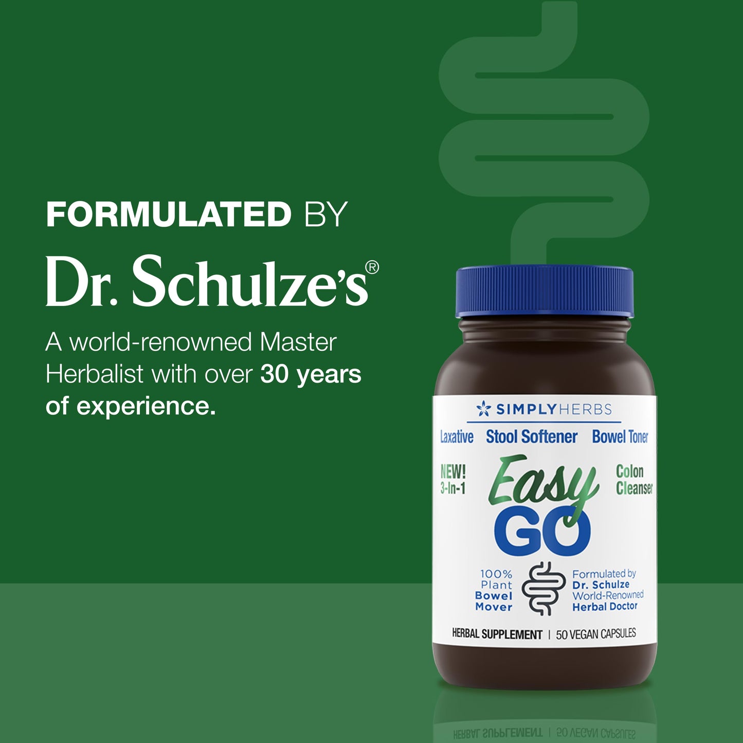 Simply Herbs Easy Go Bowel Mover - Adult Cleansing Supplement for Colon Health Support - Bowel Movement Aid - Stool Softener - Daily-Use Laxative - Plant-Based Ingredients - Vegan - 100 Count (2 Pack) Dr. Schulze'sBuy Supplements Australia