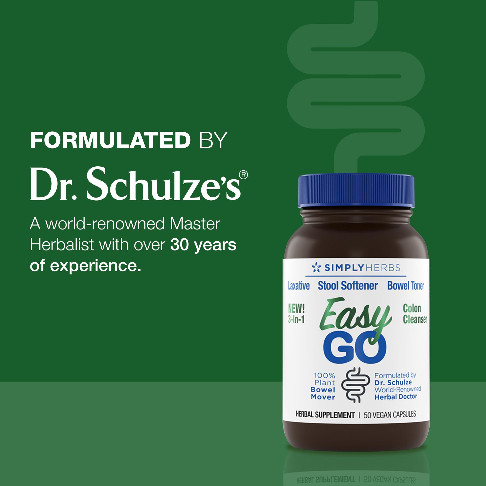 Simply Herbs Easy Go Bowel Mover - Adult Cleansing Supplement for Colon Health Support - Bowel Movement Aid - Stool Softener - Daily-Use Laxative - Plant-Based Ingredients - Vegan - 100 Count (2 Pack) Dr. Schulze'sBuy Supplements Australia