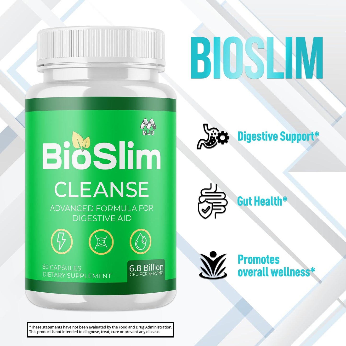 (3 Pack) Bioslim Cleanse Capsules, Official Bioslim Cleanse Supplement Pills with All Natural Ingredients, Advanced Active Health Lifestyle Formula with Premium Vitamins for Women & Men (180 Capsules) MJOBuy Supplements Australia