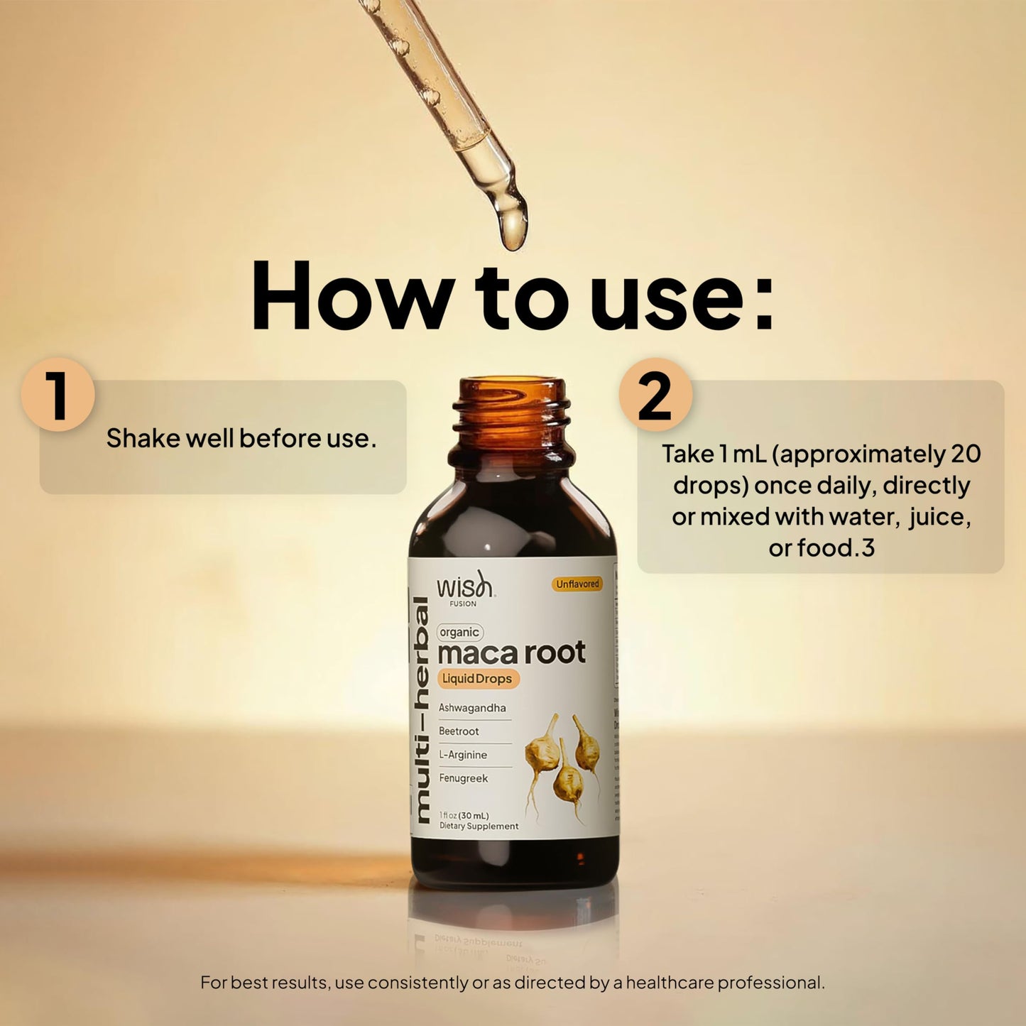 Wish Fusion Maca Root Liquid Drops 2 Pack Organic Maca Root Drops for Energy Support Hormone Balance, Mood Maca Root, Ashwagandha & Tongkat Ali Blend, Liquid Maca Root Extract Fenugreek & Beetroot Wish FusionBuy Supplements Australia