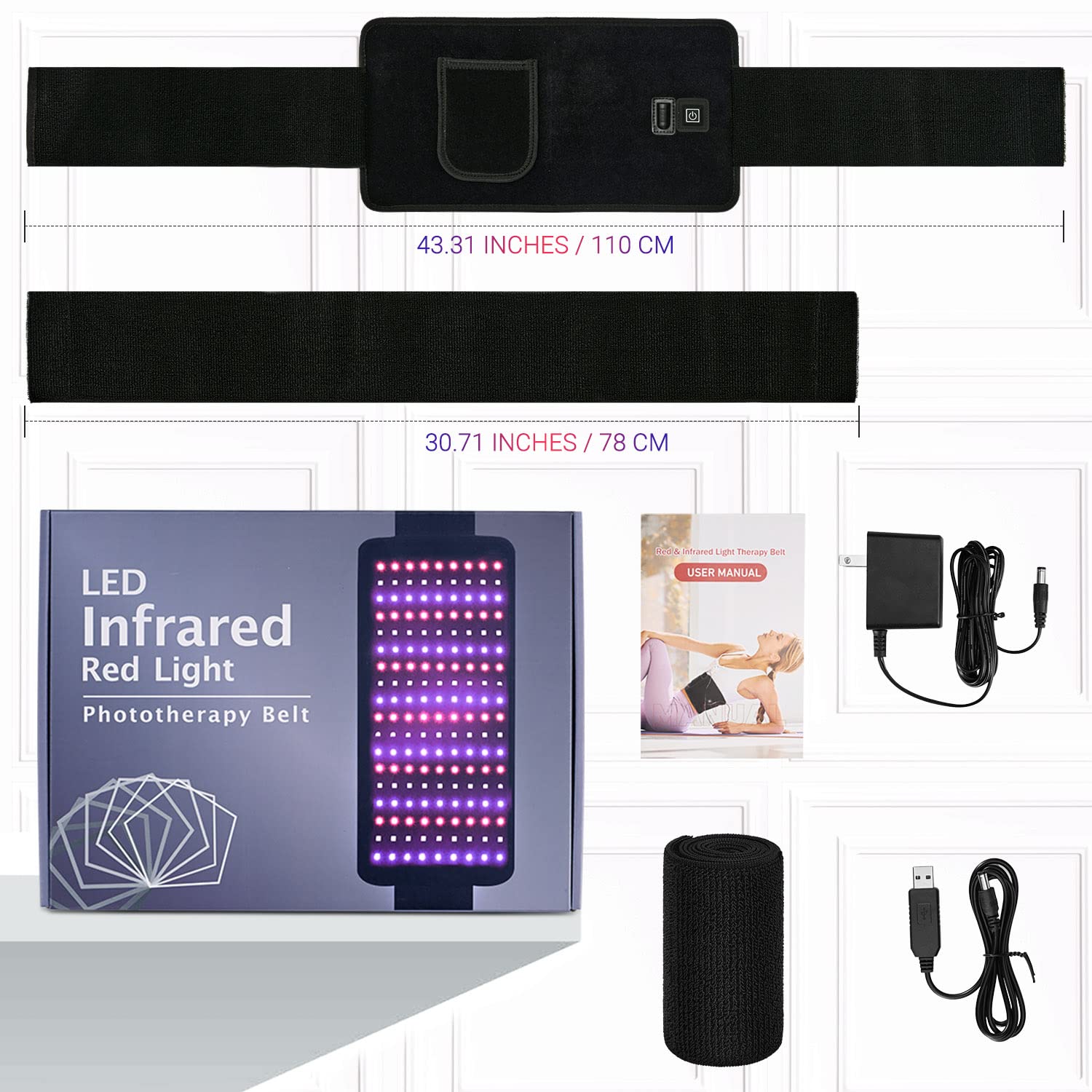 LPSAFP Red Light Therapy Belt for Body, Wearable Device with Blue, red and Near Infrared Light LPSAFPBuy Supplements Australia