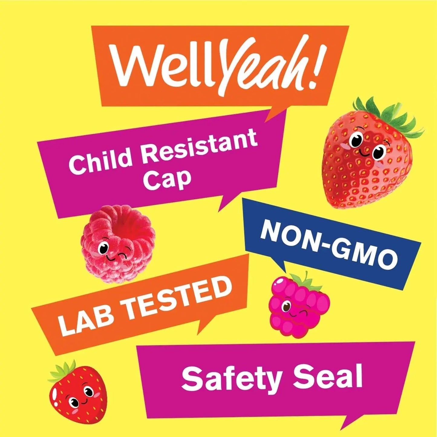 WellYeah Kids Multivitamin Gummies | Vitamin C, D3, E, A, B6, B12, Biotin, Zinc, Folic Acid, Iodine, and Niacin | Immune and Energy Support WellYeahBuy Supplements Australia