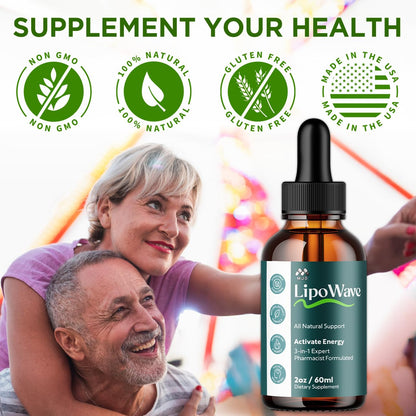 Lipowave Drops, Official LipoWave Drops with All Natural Ingredients, Advanced Overall Health and Wellness Vitamin Supplement Premium Formula for Maximum Strength Multivitamin Support (30 Servings) MJOBuy Supplements Australia