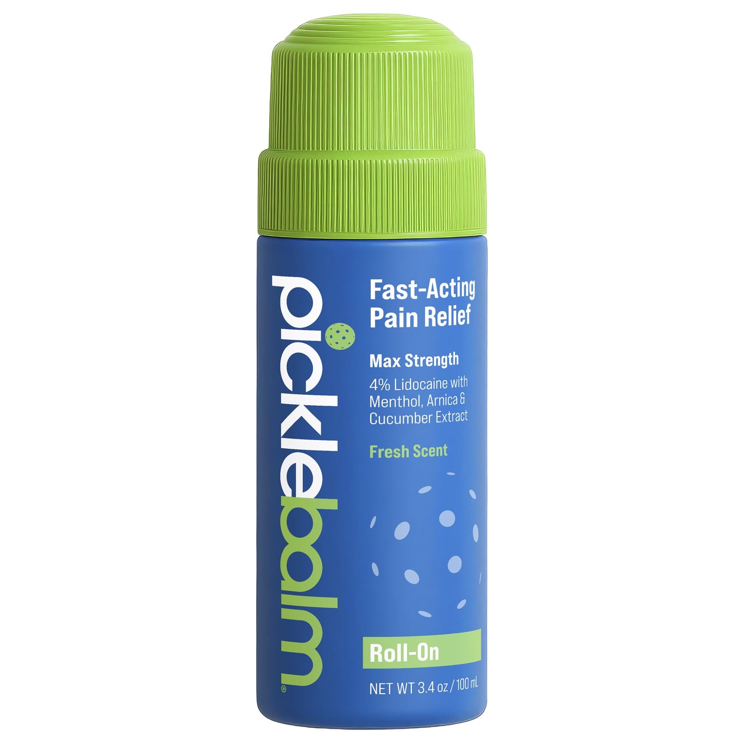 PickleBalm Pickleball In-Game Muscle Pain Relief Roll-On with 4% Lidocaine, Arnica, Menthol, Cucumber Seed Extract for Shoulders, Knees, Wrists, and More, 3.4oz Roll-On Applicator PickleBalmBuy Supplements Australia