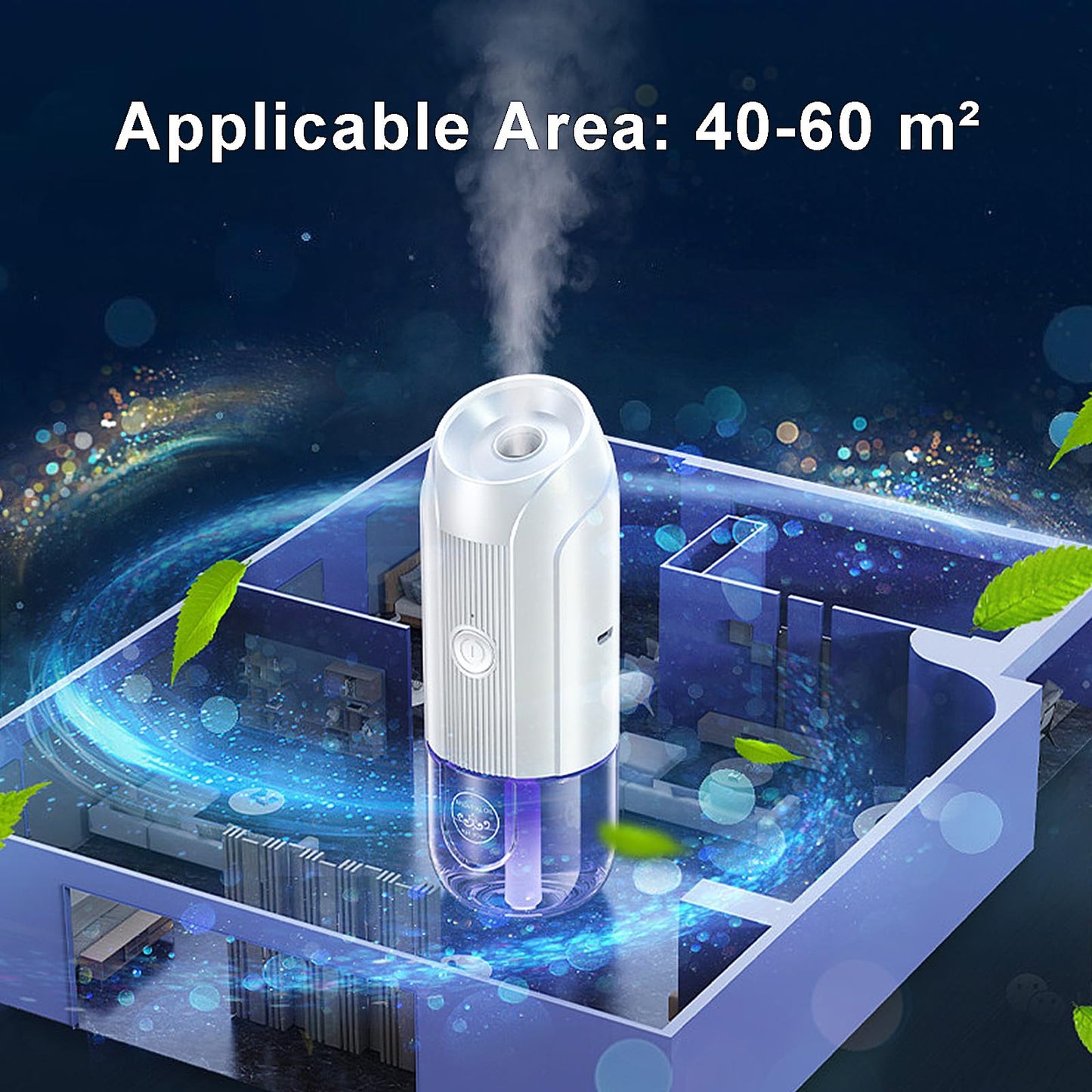 Mini Essential Oil Diffuser, Ultrasonic Mist Air Fresheners for Home with 80 ml Lavender Essential Oils DIUFJAGBuy Supplements Australia