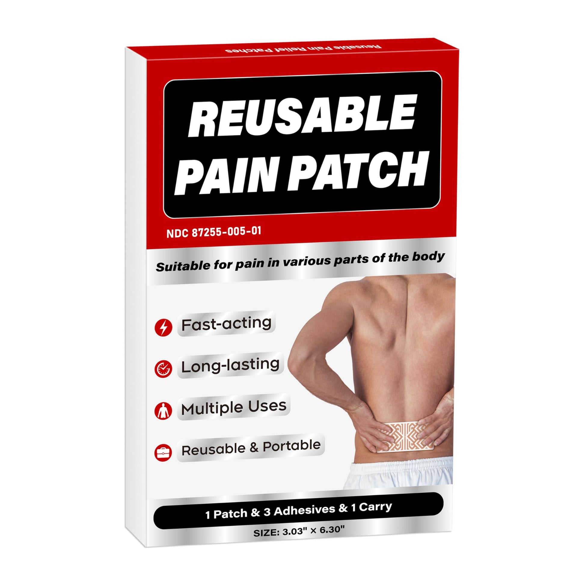 XAYIUIYAX Menthol Pain Patches, Cooling Pain Relief for Sore Muscle Relief - Includes 3 Adhesives, 1 Patch & 1 Carry Case - Relief Back, Shoulder & More - 3.03" × 6.30" XAYIUIYAXBuy Supplements Australia