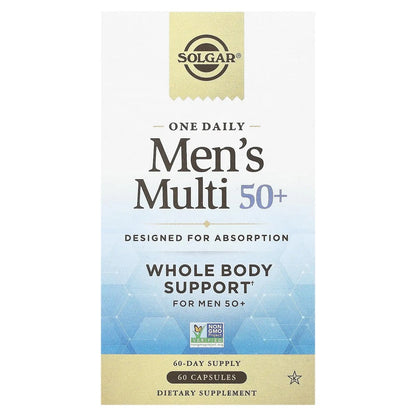 Solgar One Daily Men's Multi 50+ Whole Body Support for Men 50 and Older Highly Absorbable Delayed Release Heart, Energy SolgarBuy Supplements Australia