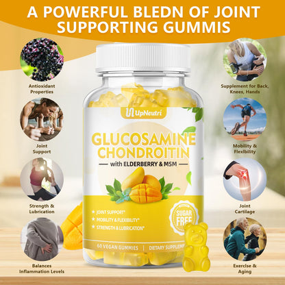 Sugar Free Glucosamine Chondroitin Gummies, Extra Strength 1500mg Glucosamine UPNEUTRIBuy Supplements Australia