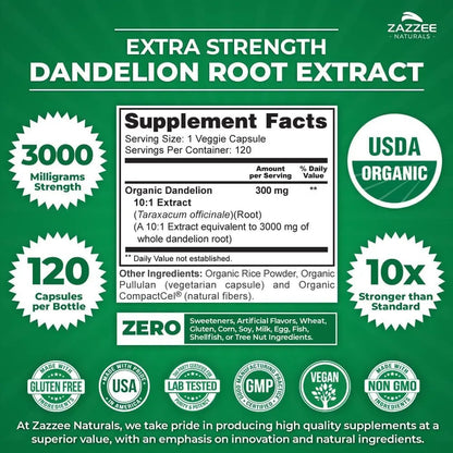 Zazzee Urinary Tract Cleanse & Detox Bundle | USDA Organic Dandelion Root Extract Capsules Plus D-Mannose 1000mg Capsules for UT & Bladder Cleansing ZazzeeBuy Supplements Australia