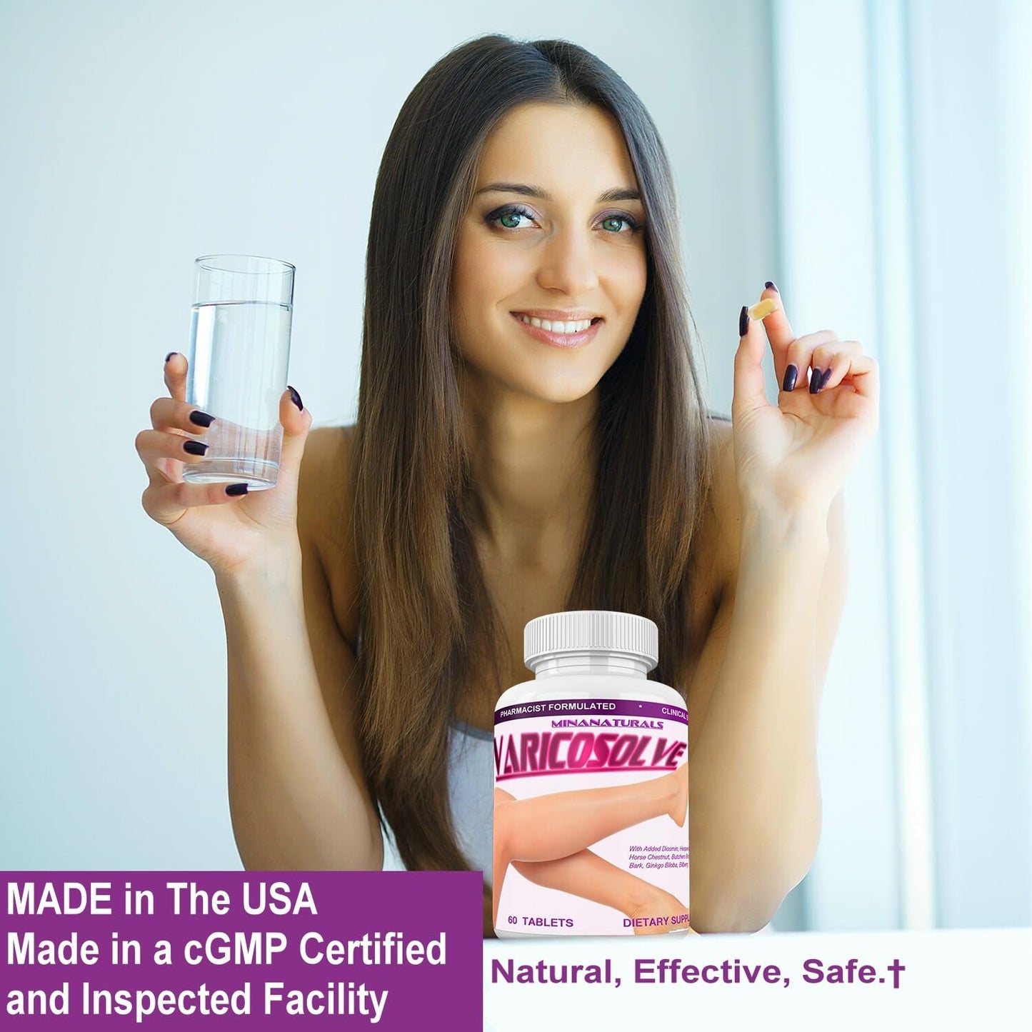 MINANATURALS VARICOSOLVE The Natural Supplement for Leg Veins. 60 Tablets MINANATURALSBuy Supplements Australia