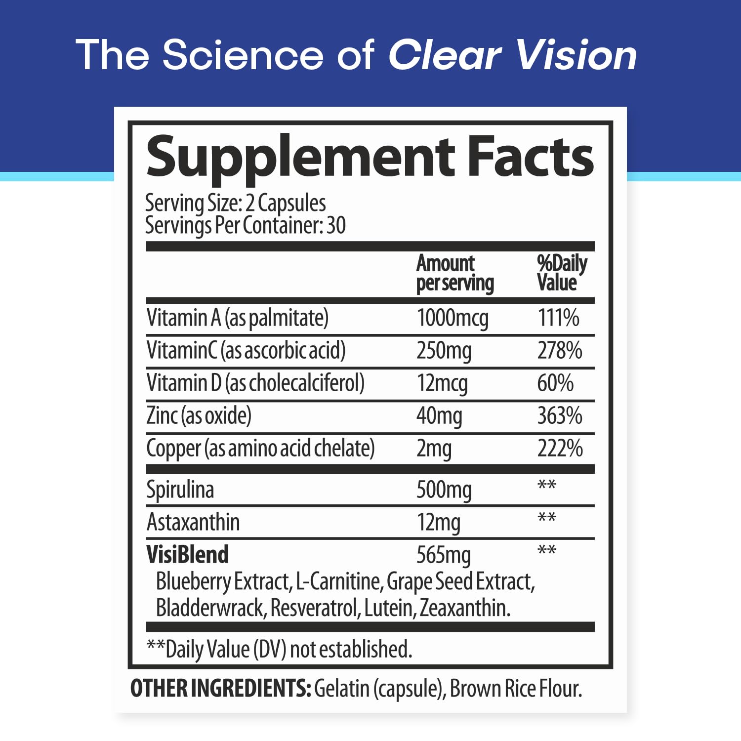 VisiUltra Eye Health Supplement – 14 Essential nutrients for Clear Vision, Blue Light Protection, and Long-Term Eye Health. Supports Clarity and Eye Wellness. 60 Capsules. (1 Pack) VisiUltraBuy Supplements Australia