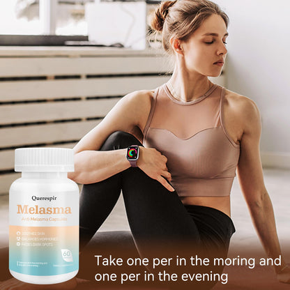 Melanina Anti-Melasma Capsule, Melasma Dark Spot Remover, Melanin Supplement, Spots Remover for Face & Body, Vitamin C & Turmeric Extract, Brightens & Even Skin Tone - 60 Capsules QuerespirBuy Supplements Australia