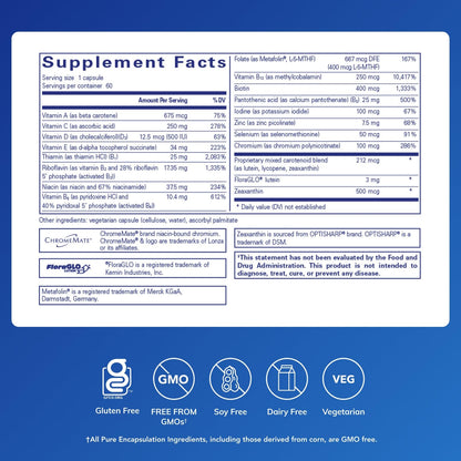 Pure Encapsulations Multi T/D - Multivitamin & Mineral Supplement - for Daily Wellness, Cardiovascular & Immune Health* - Rich in Vitamins & Minerals - Gluten Free & Vegetarian - 60 Capsules Pure EncapsulationsBuy Supplements Australia