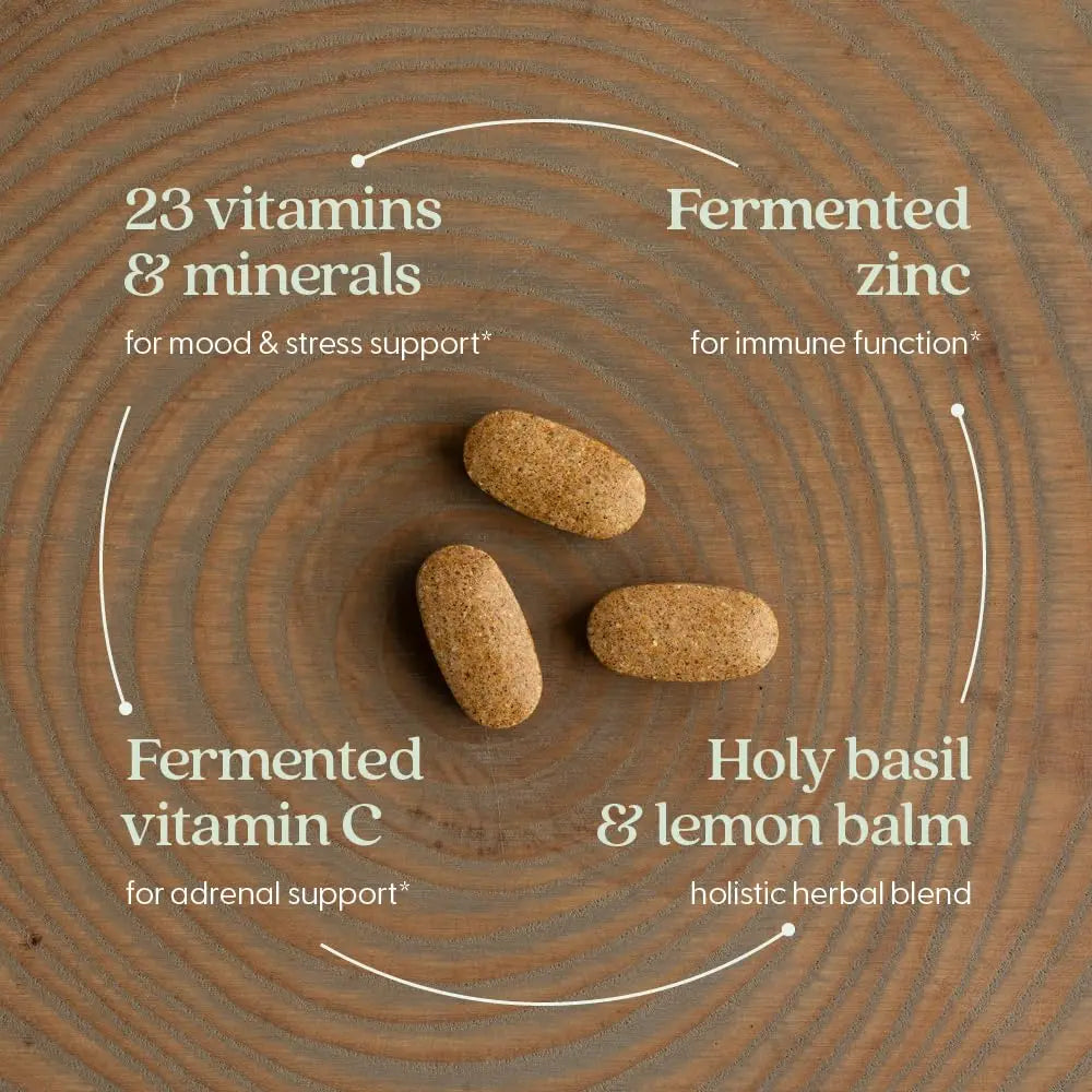 New Chapter Perfect Calm - Daily Multivitamin for Stress & Mood Support with B Vitamins + Holy Basil + Lemon Balm New Chapter