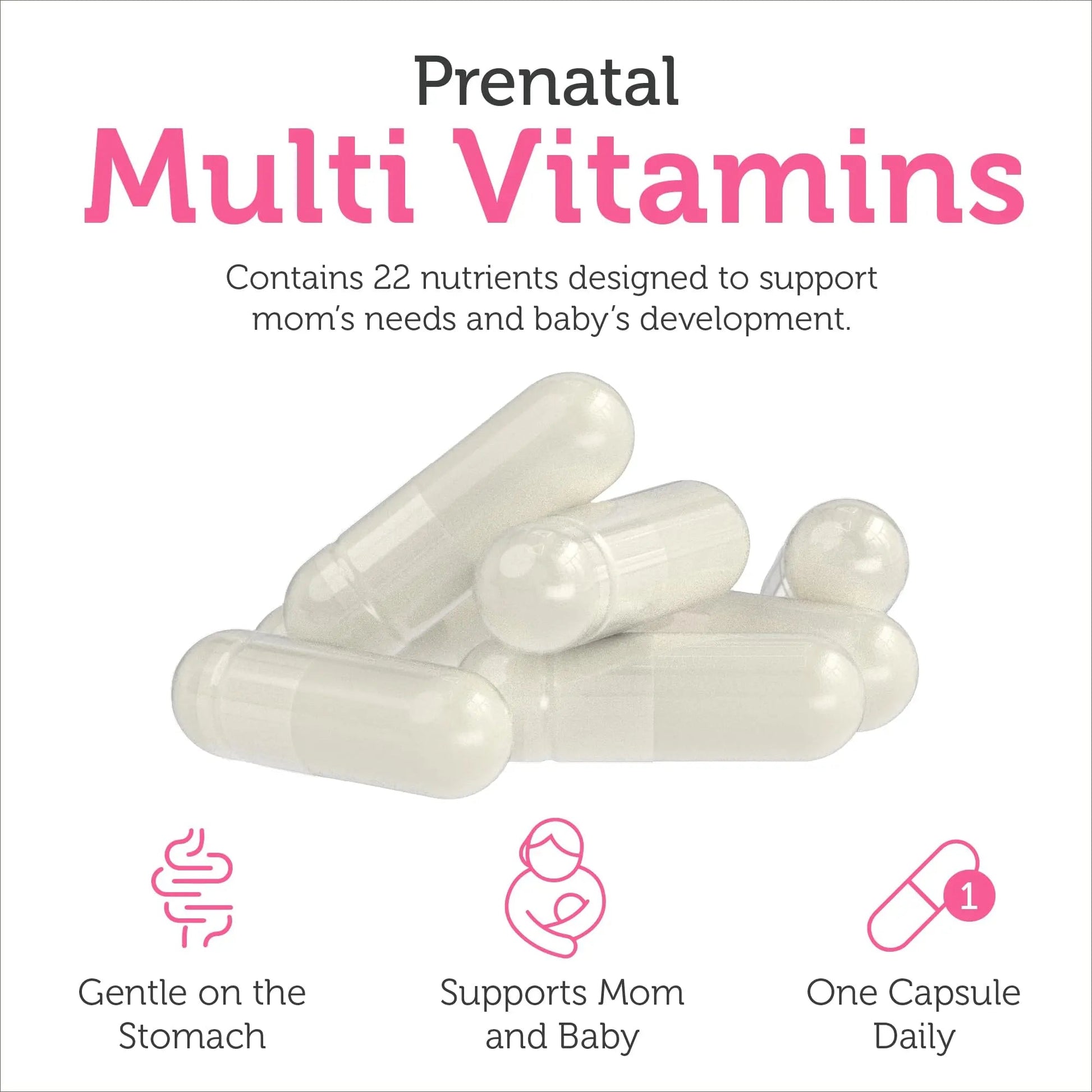 Zahler - Total One Prenatal Vitamins for Women (120 Count) Daily Multi Vitamin Prenatals with Folic Acid, Iron, Zinc ZahlerBuy Supplements Australia
