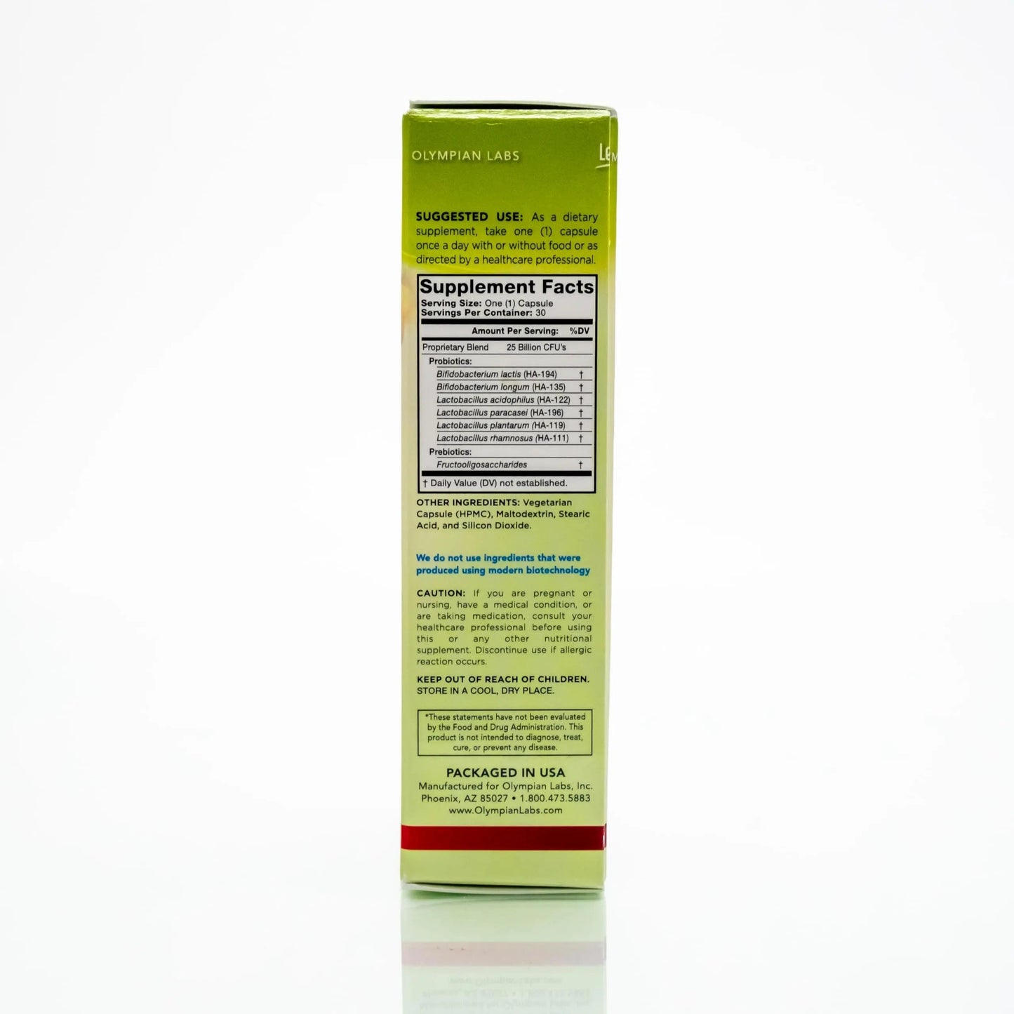 Olympian Labs Complete Prebiotic and Probiotic Supplement - 25 Billion Live Shelf Stable Cultures - 30 Vegetarian Capsules Olympian LabsBuy Supplements Australia