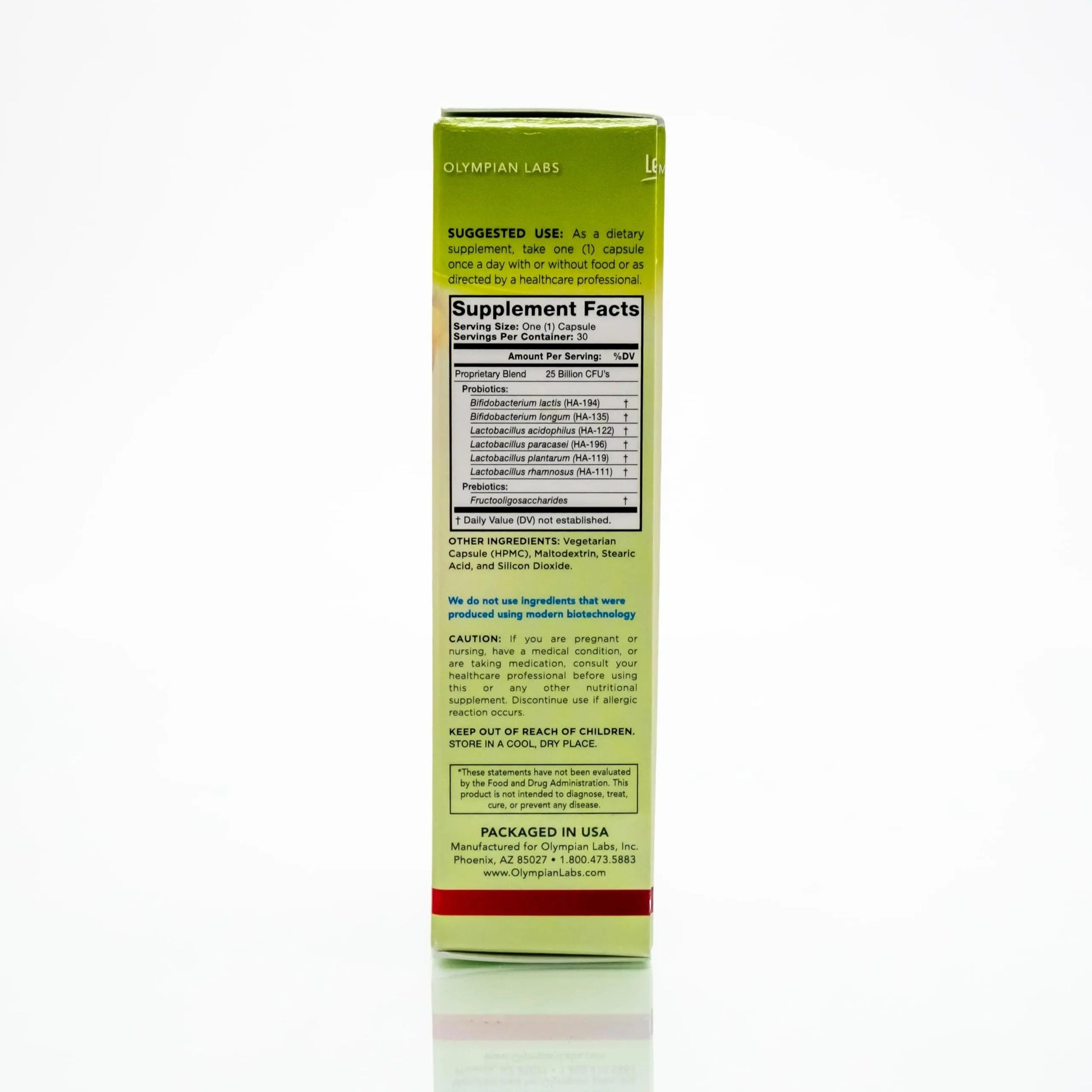 Olympian Labs Complete Prebiotic and Probiotic Supplement - 25 Billion Live Shelf Stable Cultures - 30 Vegetarian Capsules Olympian LabsBuy Supplements Australia
