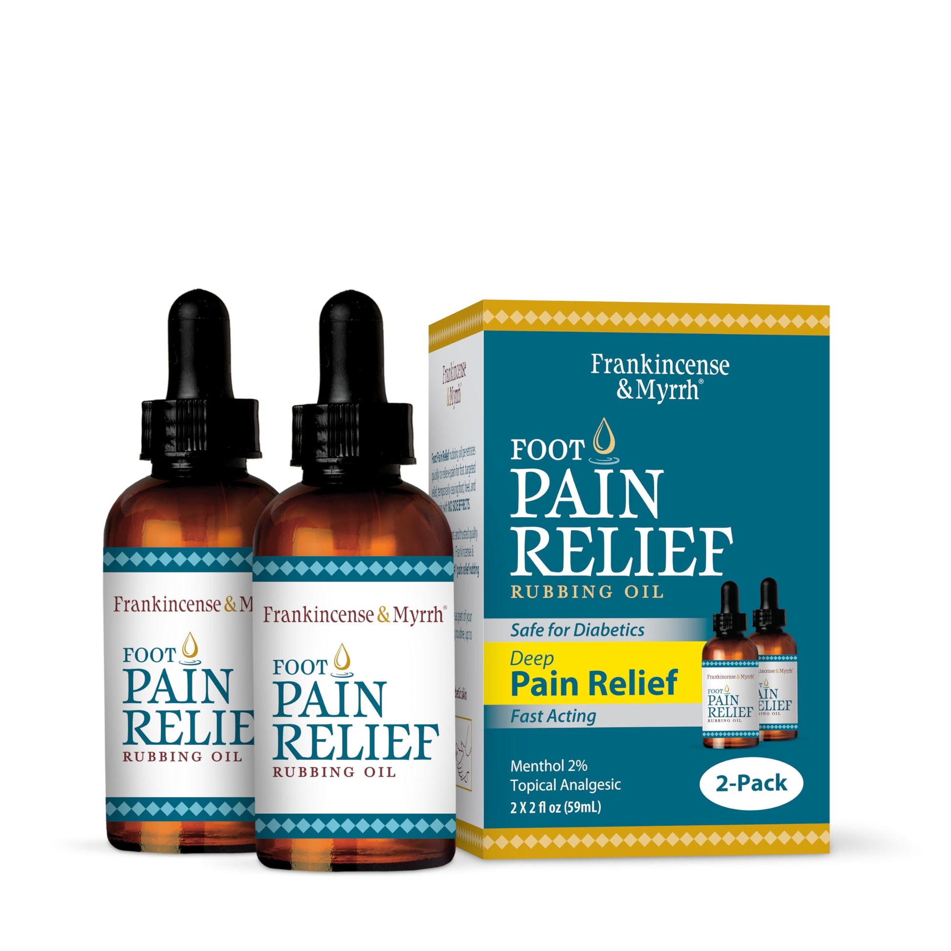 FRANKINCENSE & MYRRH Foot Pain Relief Rubbing Oil, Neuropathy Pain Relief for feet, Frankincense Essential Oil, Diabetic Lotion & Cream, Nerve, Neuropathy, Maximum Strength – 2 Pack FRANKINCENSE & MYRRHBuy Supplements Australia