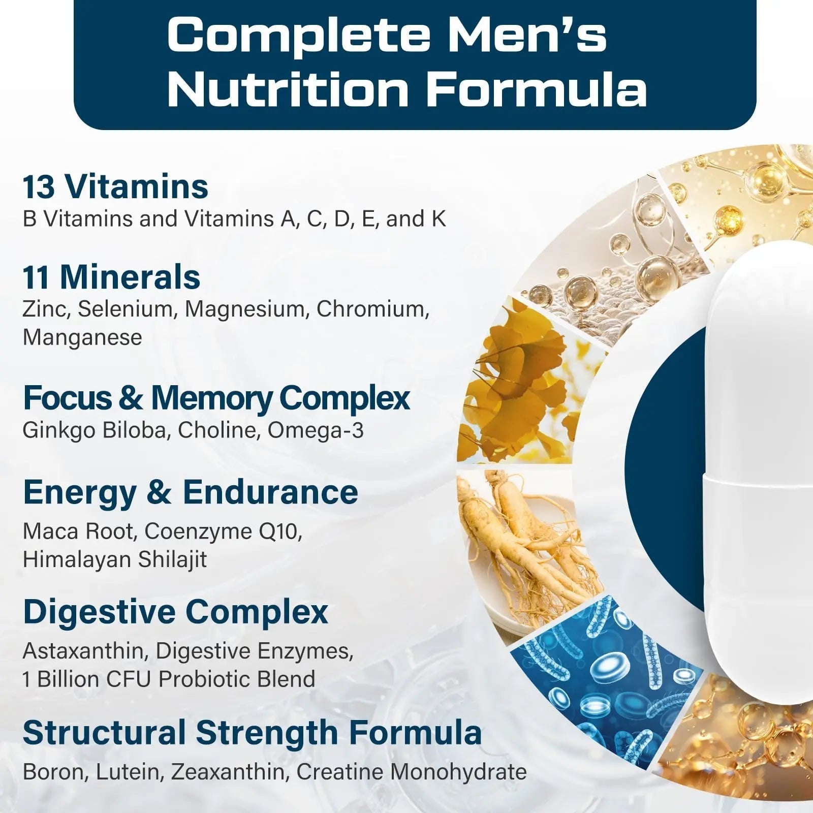 ThrivyThystle Multivitamin for Men 50+ with Methylated B12 & Folate, Omega-3 & CoQ10 – Fermented Herbal Blend, 43 Vitamins & Minerals ThrivyThystleBuy Supplements Australia