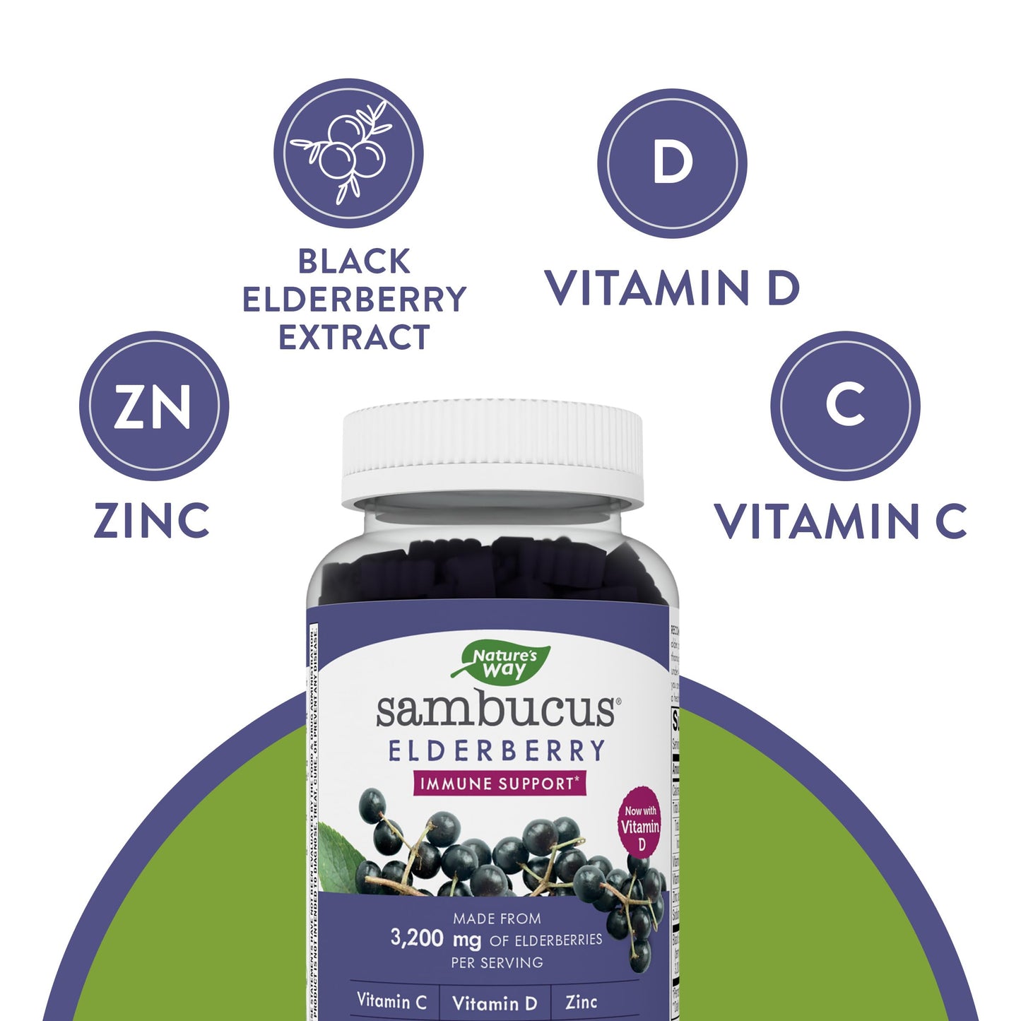 Nature's Way Sambucus Elderberry Gummies - Immune Support Supplement for Kids Nature's WayBuy Supplements Australia