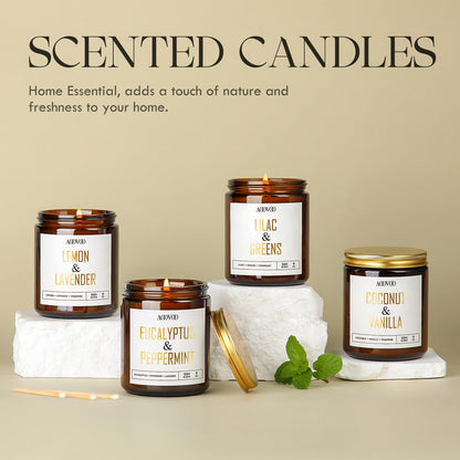 AOOVOO Lilac Candle, Candles Gifts for Women, Green Leaves Lilac Candle, Scented Candle AOOVOOBuy Supplements Australia