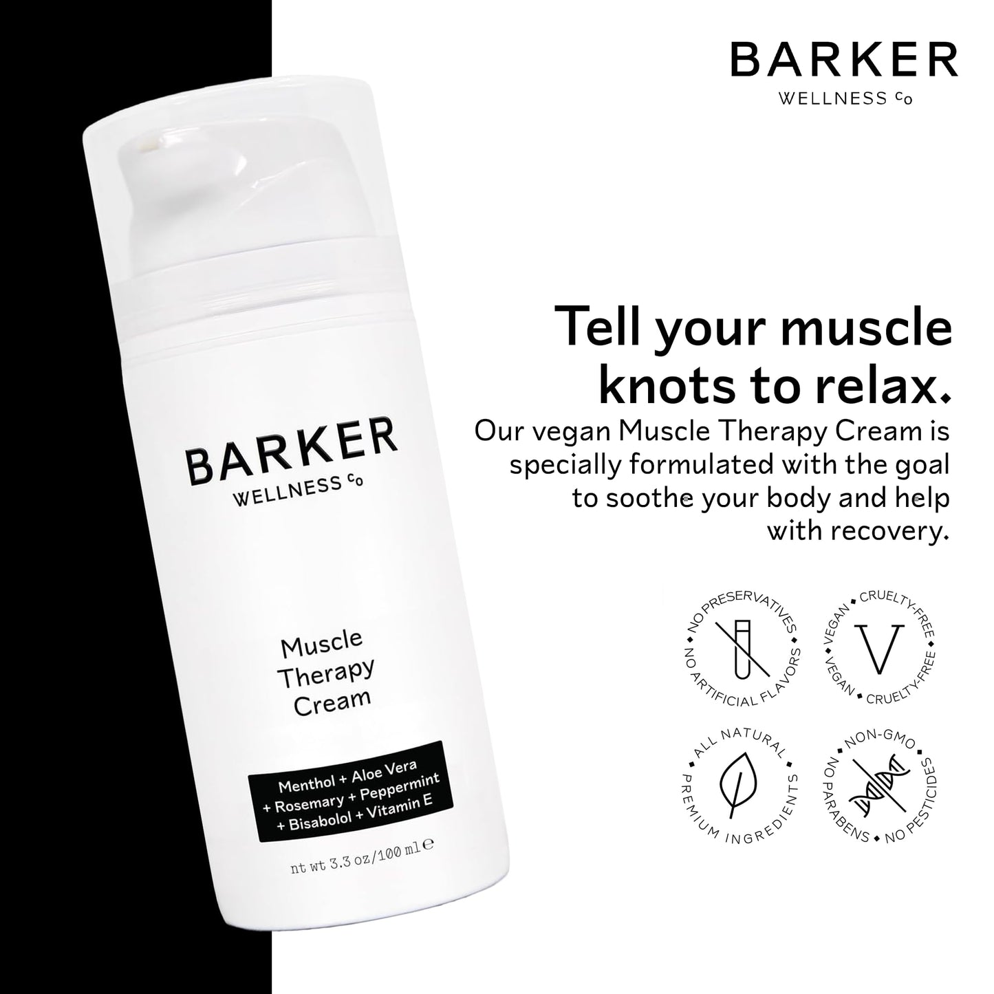 Barker Wellness Soothing Muscle Therapy Cream | Advanced Joint & Muscle Relief for Recovery & Relaxation | Enriched with Antioxidants & Moisturizing Vitamin E | All-Natural Vegan Formula (100ml) Barker Wellness CoBuy Supplements Australia