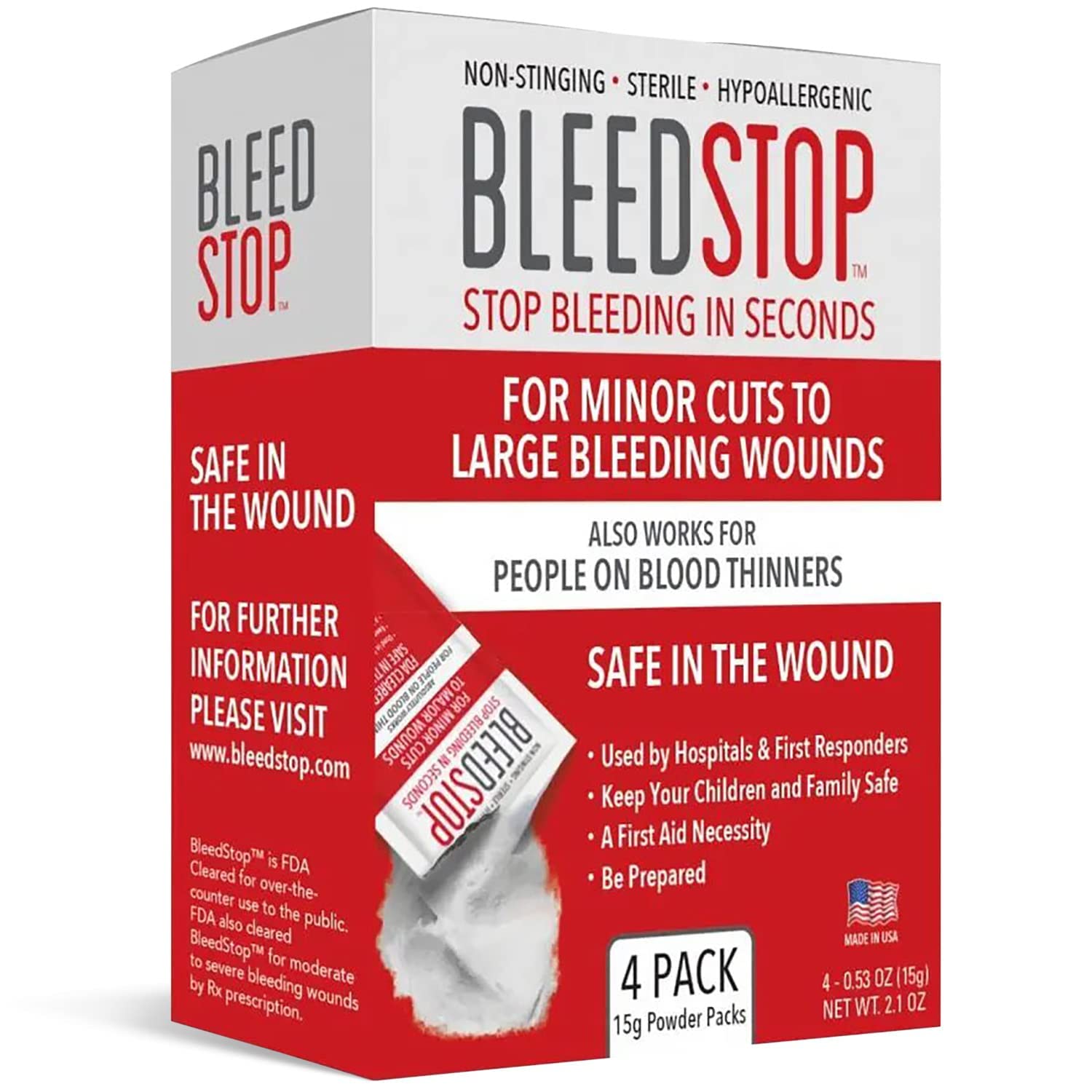BleedStop™ First Aid Powder for Blood Clotting, Trauma Kit, Blood Thinner BleedStopBuy Supplements Australia