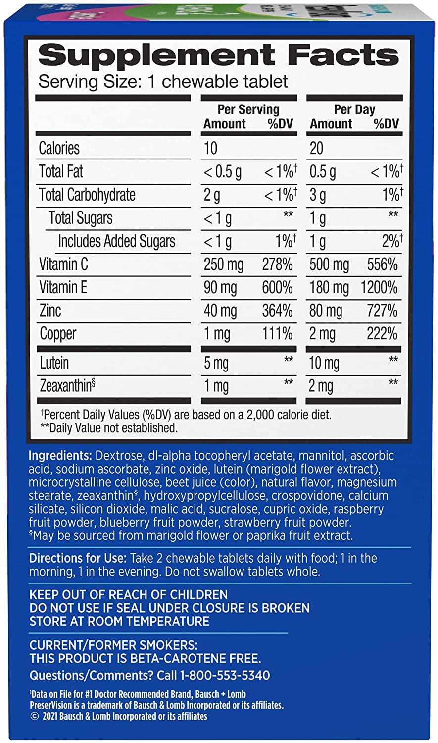 PreserVision AREDS 2 Eye Vitamin & Mineral Supplement, Contains Lutein PreserVisionBuy Supplements Australia