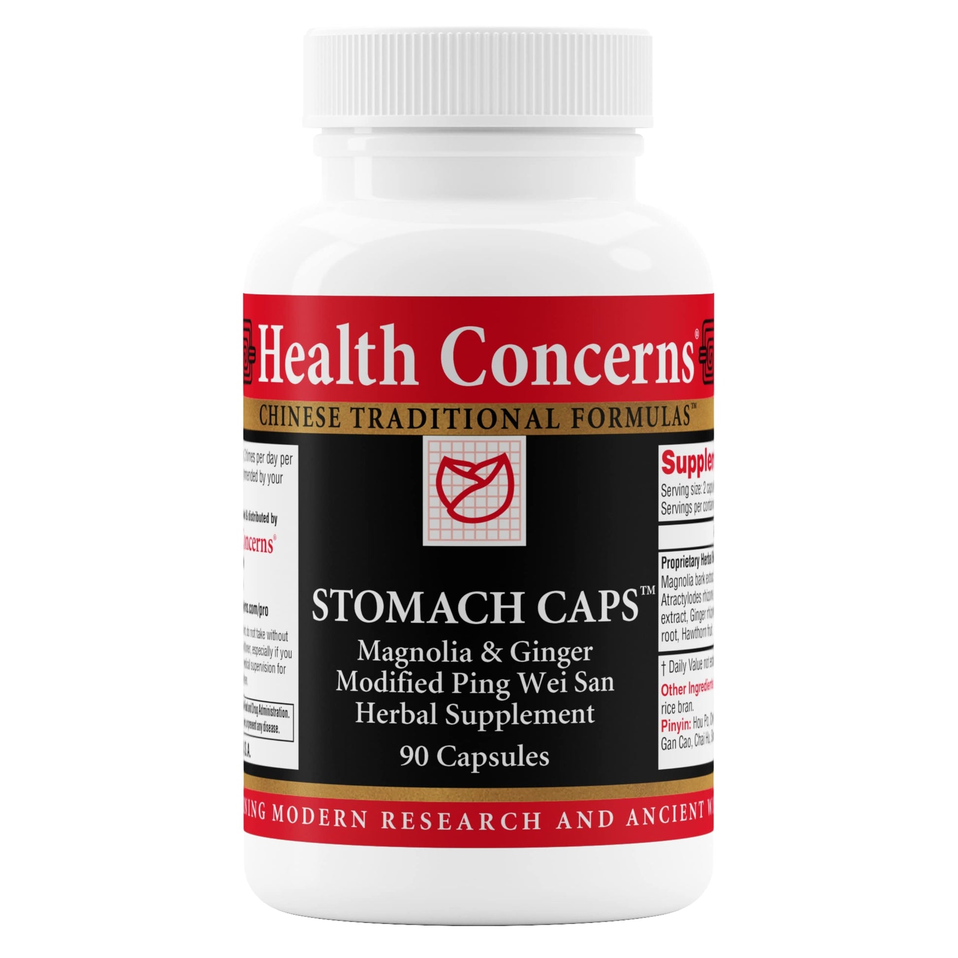 Health Concerns Stomach Caps – Digestive Support & Gut Health – Bloating & Gas Relief – Ginger & Magnolia Bark Chinese Herbal Supplement for Men & Women – Modified Ping Wei San – 90 Capsules Health ConcernsBuy Supplements Australia