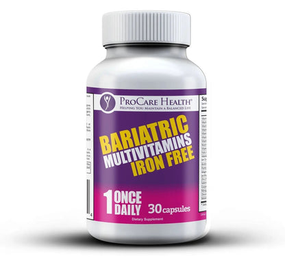Procare Health Bariatric Multivitamin with Iron Free (30 Fast Dissolving Veggie Capsule) - Bariatric Vitamins for Gastric Sleeve & Gastric Bypass ProCare HealthBuy Supplements Australia