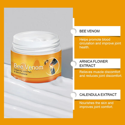 2 PCS Bee Venom Joint and Bone Cream, Bees Venoms Cream Relief Gel for Back, Knee, Hands, Neck, Feet GenericBuy Supplements Australia