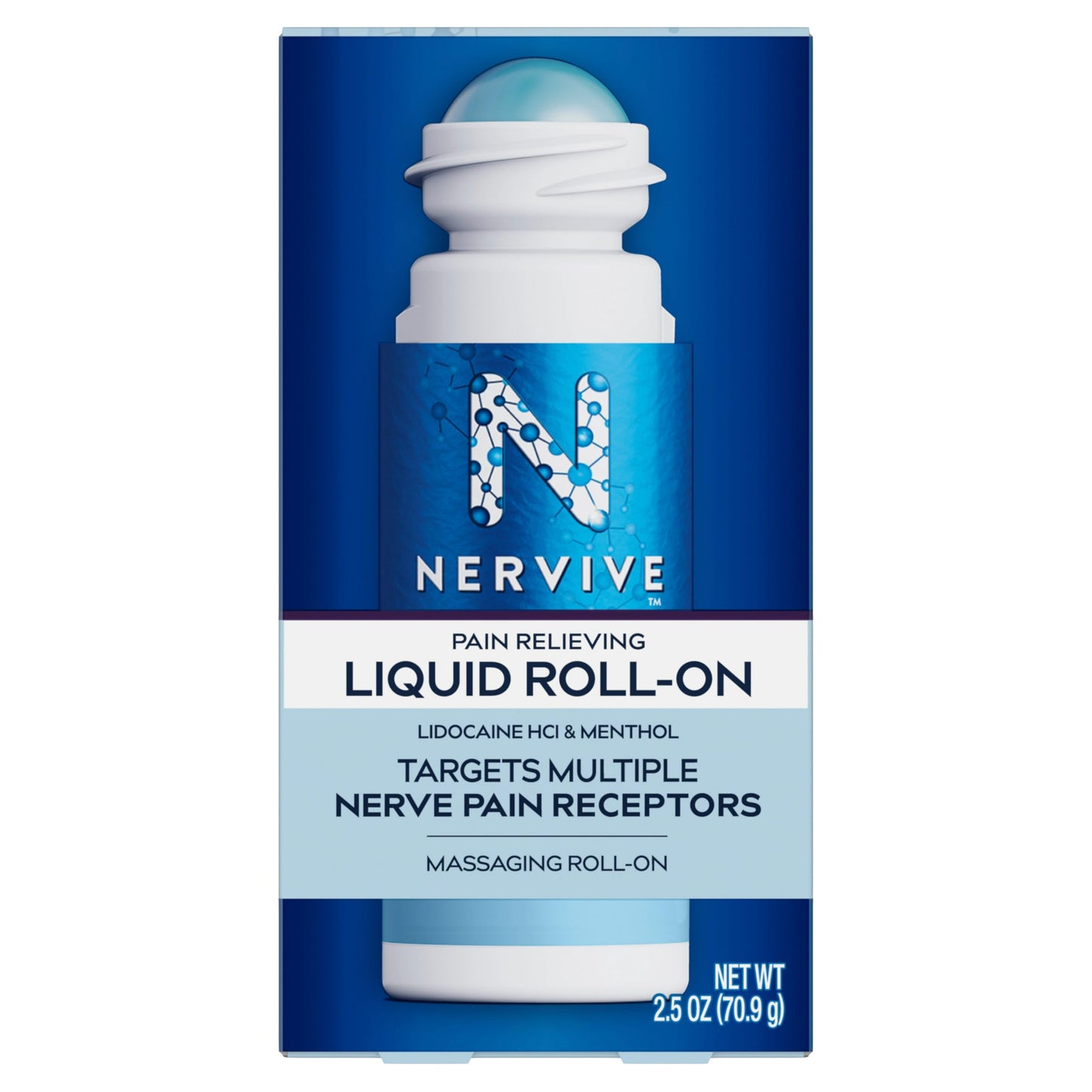 Nervive Pain Relieving Roll On, Lidocaine Roll On, Nervive Pain Relief, Lidocaine Topical, Foot Pain, Leg Pain, Hand Pain, Max Strength Formula, 2.5oz NerviveBuy Supplements Australia