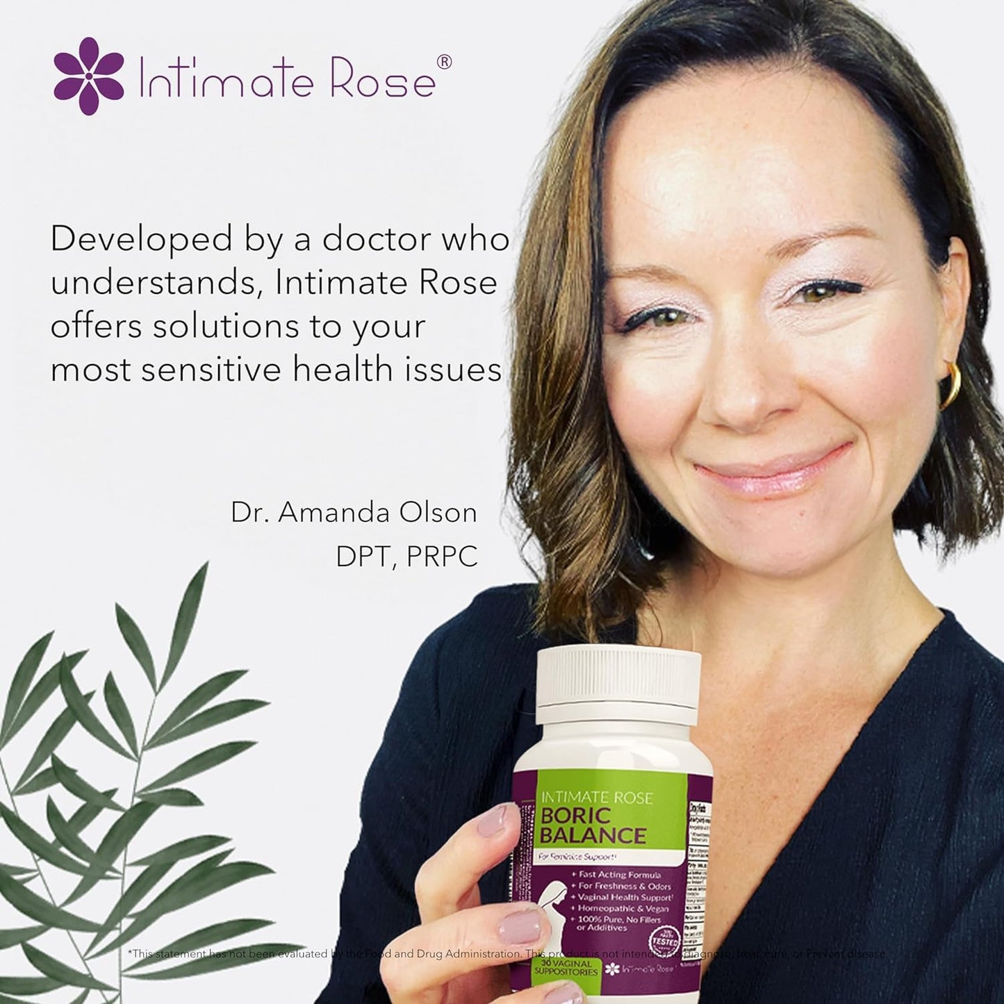 Intimate Rose Boric Acid Suppositories - Manages Odor - Promote pH Balance for Women Vaginal Intimate RoseBuy Supplements Australia