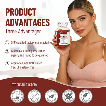 Wins Town Maca Plus Gummies 3000mg, Glute Boost Vitamins for Women, Supports Curves, Energy & Skin Health, Strawberry Flavor, Vegan, 60 Count Wins TownBuy Supplements Australia