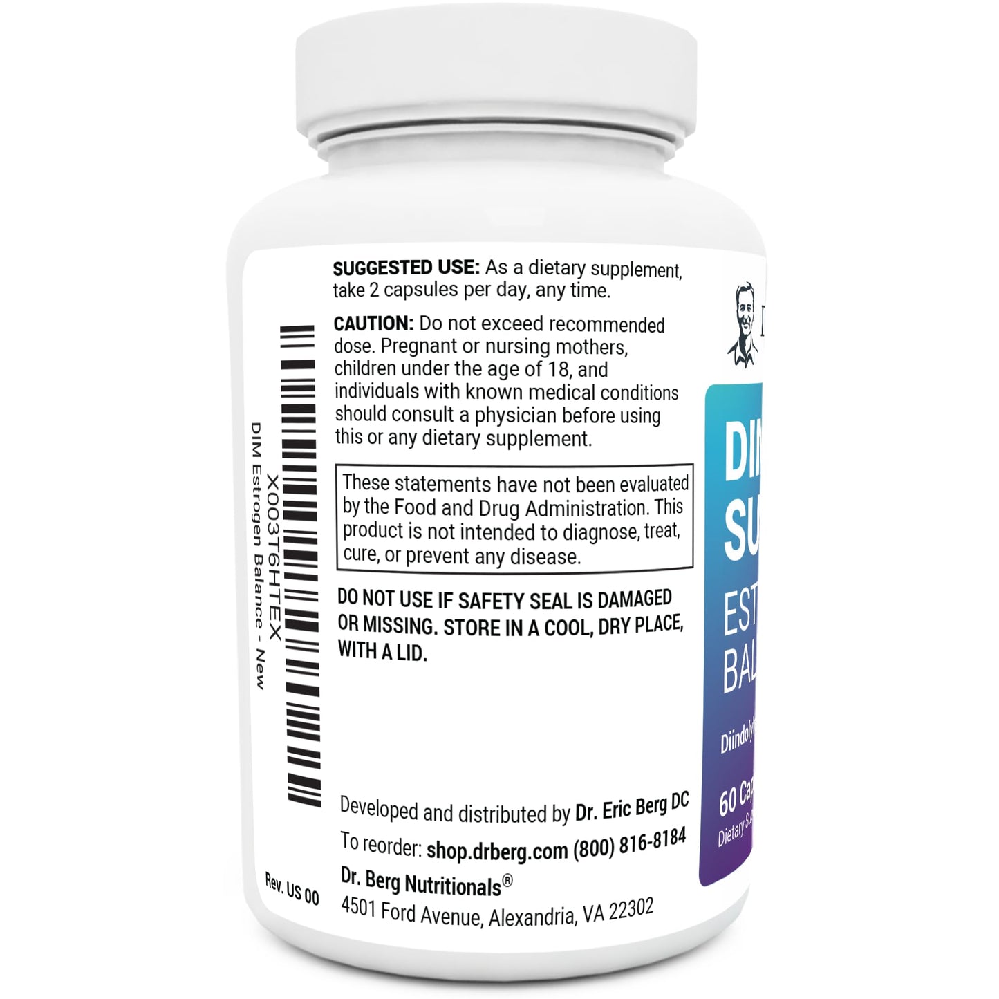 Dr. Berg DIM Supplement Estrogen Balance - Original Estrogen Supplement for Women with Diindolylmethane Dr. Berg NutritionalsBuy Supplements Australia