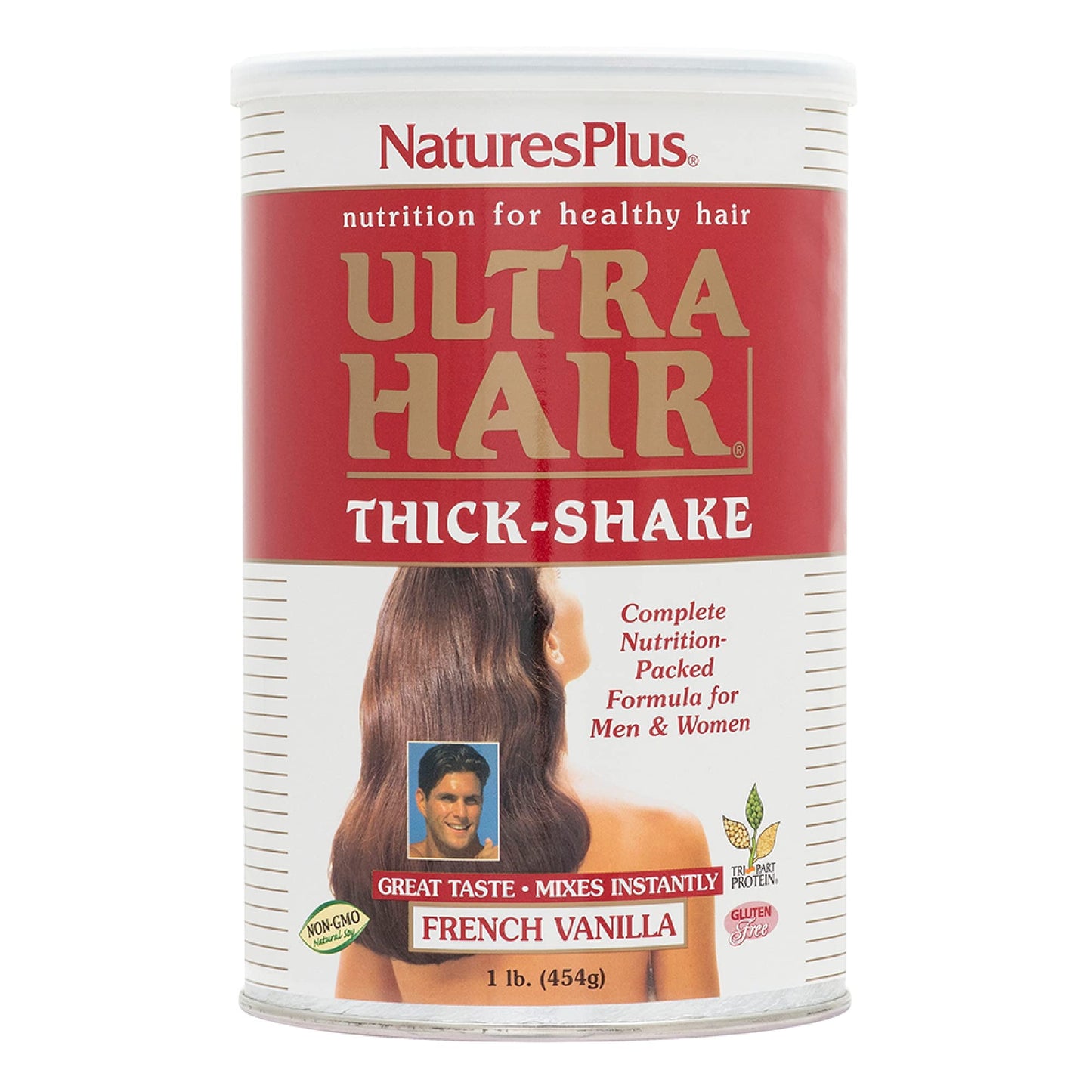 NaturesPlus Ultra Hair Thick Shake - 1 lb - French Vanilla Flavor - Hair Protein Powder for Healthy Growth - With Biotin & Amino Acids - Non-GMO, Gluten-Free - 16 Servings NaturesPlusBuy Supplements Australia