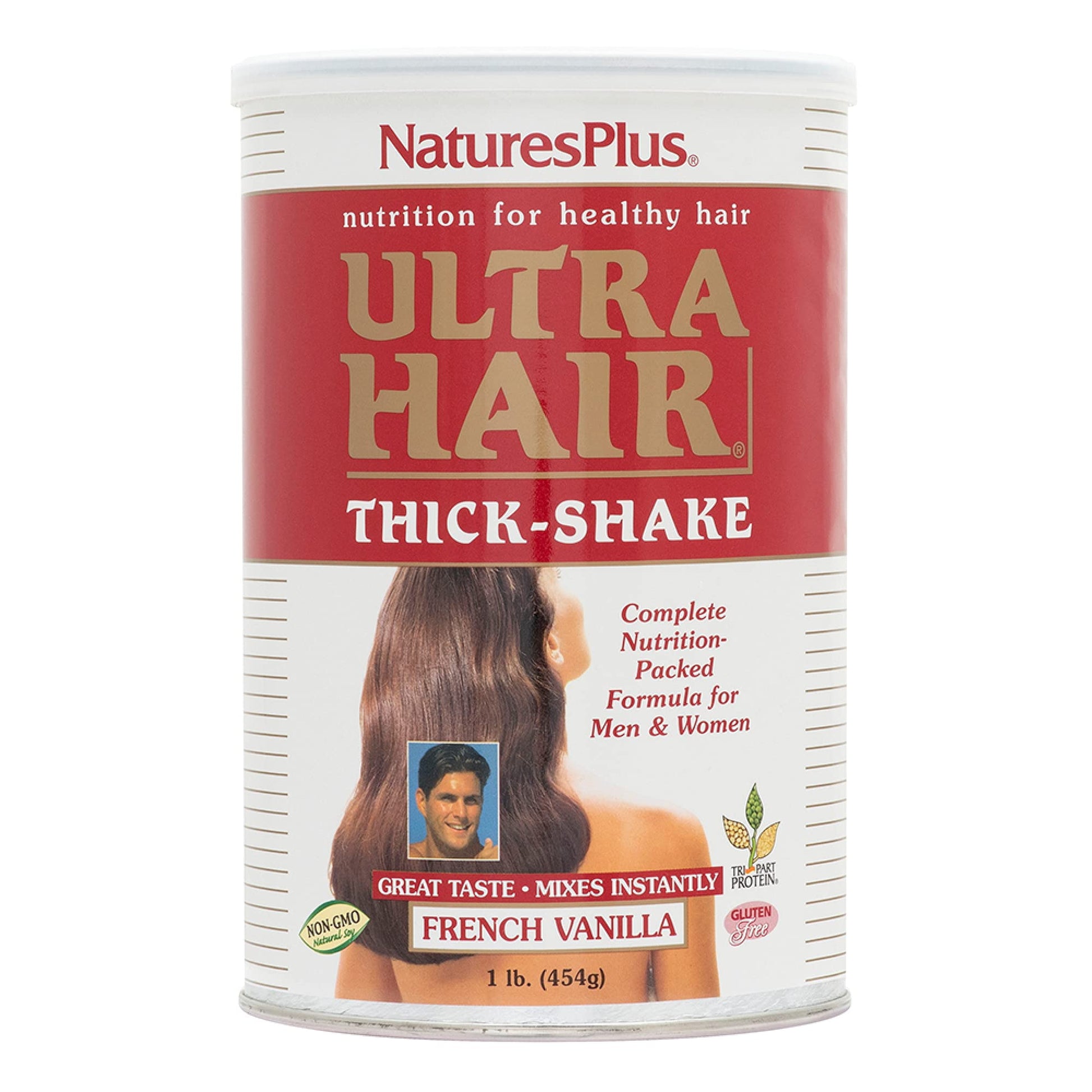 NaturesPlus Ultra Hair Thick Shake - 1 lb - French Vanilla Flavor - Hair Protein Powder for Healthy Growth - With Biotin & Amino Acids - Non-GMO, Gluten-Free - 16 Servings NaturesPlusBuy Supplements Australia