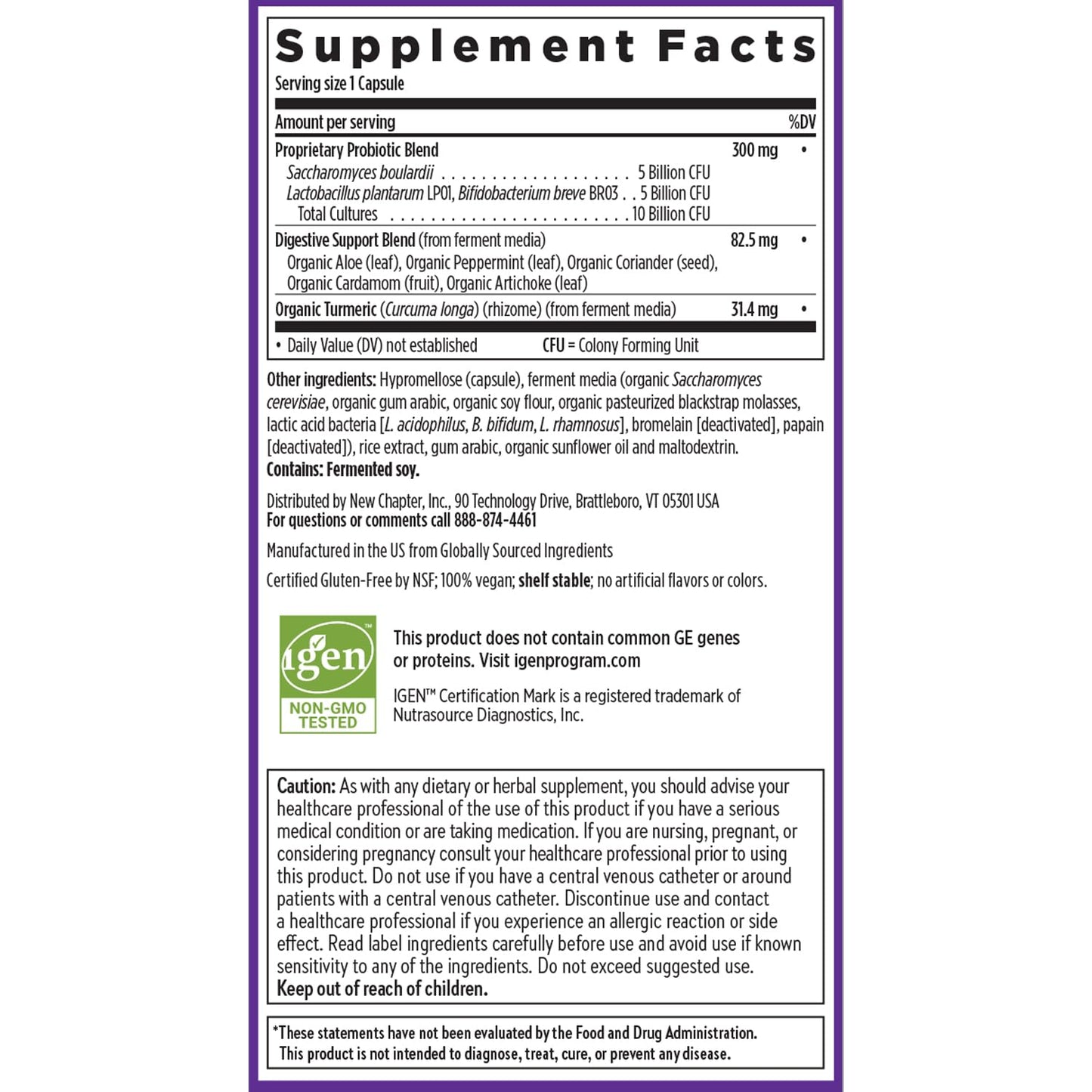 New Chapter Probiotic All-Flora - 30 ct (1 Month Supply) for Advanced Digestion New ChapterBuy Supplements Australia