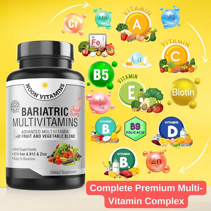 Bariatric Multivitamin with Iron for Women & Men - All-in-One 42 Superfood Blend for Energy & Immune Support - Post-Surgery Recovery NOON VITAMINSBuy Supplements Australia