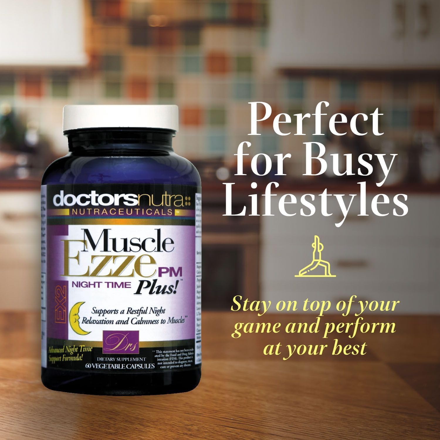 Muscle Ezze PM Plus Night Time Capsules by Doctors Nutra - Nighttime Use - Gluten-Free - 60 Capsules Doctors Nutra NutraceuticalsBuy Supplements Australia