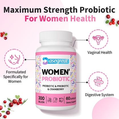 300 Billion CFUs Probiotics for Women,12 Strains Probiotics with Prebiotic Cranberry HeafetineBuy Supplements Australia