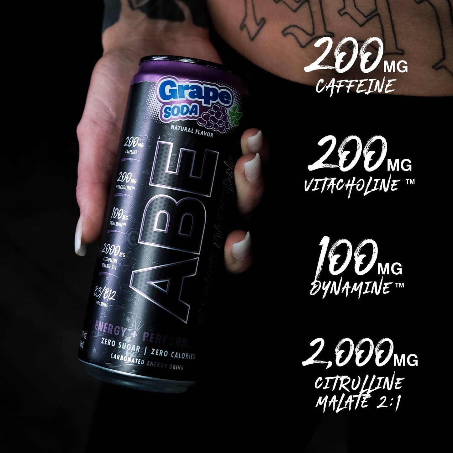 ABE Energy + Performance Sugar Free Energy Drink - All Black Everything Drink ABE all black everythingBuy Supplements Australia
