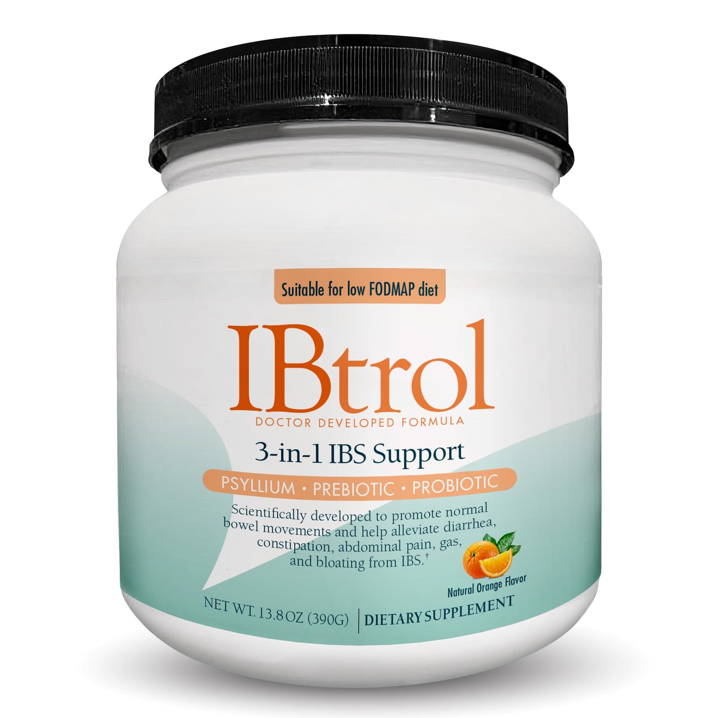 IBtrol® 3–in–1 IBS Gut Health Supplement with Psyllium, Prebiotic and Probiotics, Manages IBS Symptoms, Gas, Bloating, Diarrhea, Constipation, Abdominal Pain 60 Servings (Natural Orange Flavor) MedtritionBuy Supplements Australia