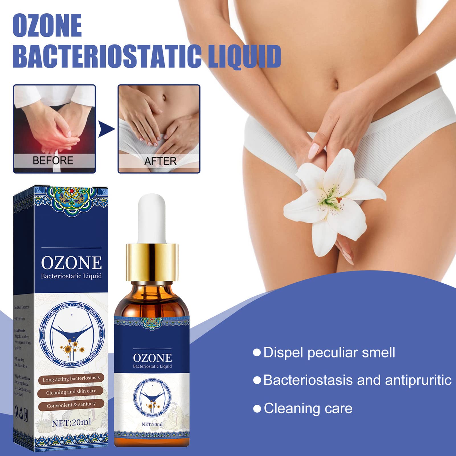 Women Private Part Cleanser,2pcs 20ml Women Private Part Care Liquid Odor Removal Balance PH YmikoBuy Supplements Australia