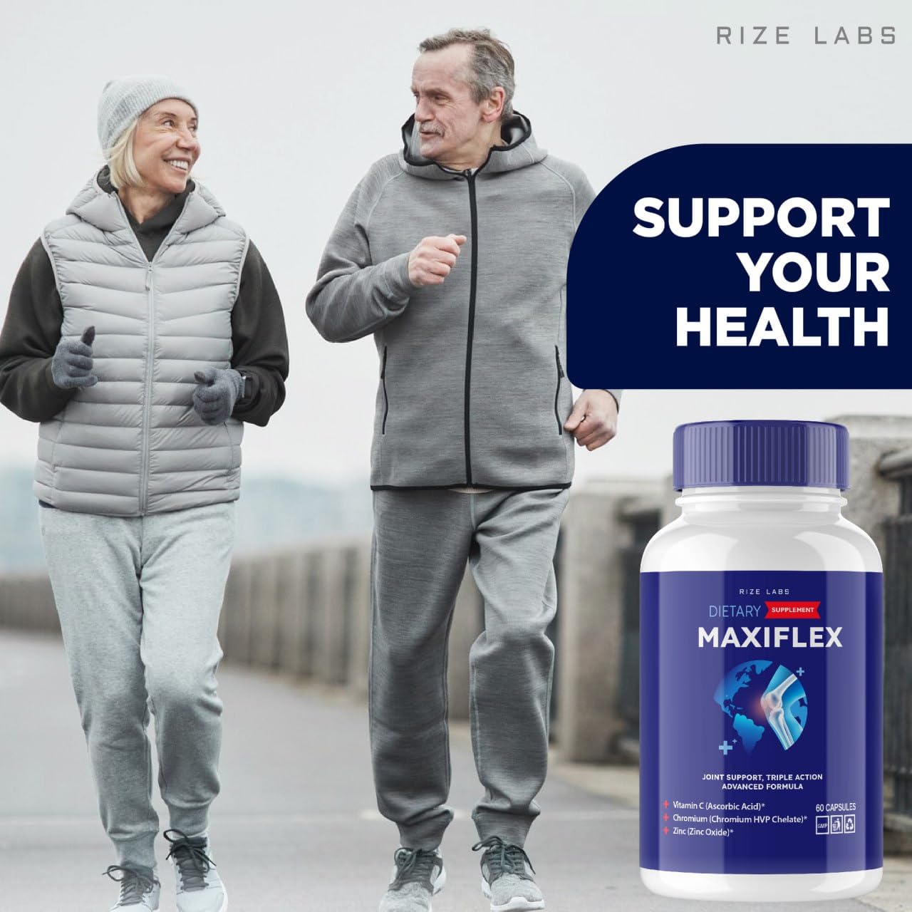 rize labs - Maxi Flex All Natural Suppplement, Capsules for Joint Support, Pills for Mobility and Flexibility, Advanced Formula Supplement, Triple Action (300 Capsules) rize labsBuy Supplements Australia
