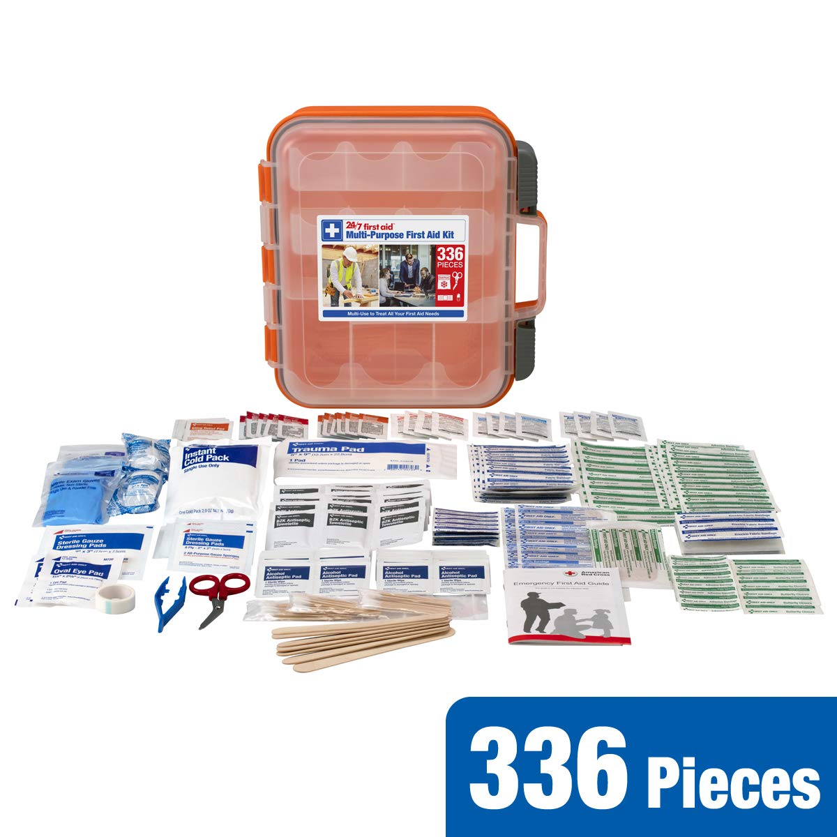 336 Piece First Aid Kit, Plastic Case 24/7 First AidBuy Supplements Australia