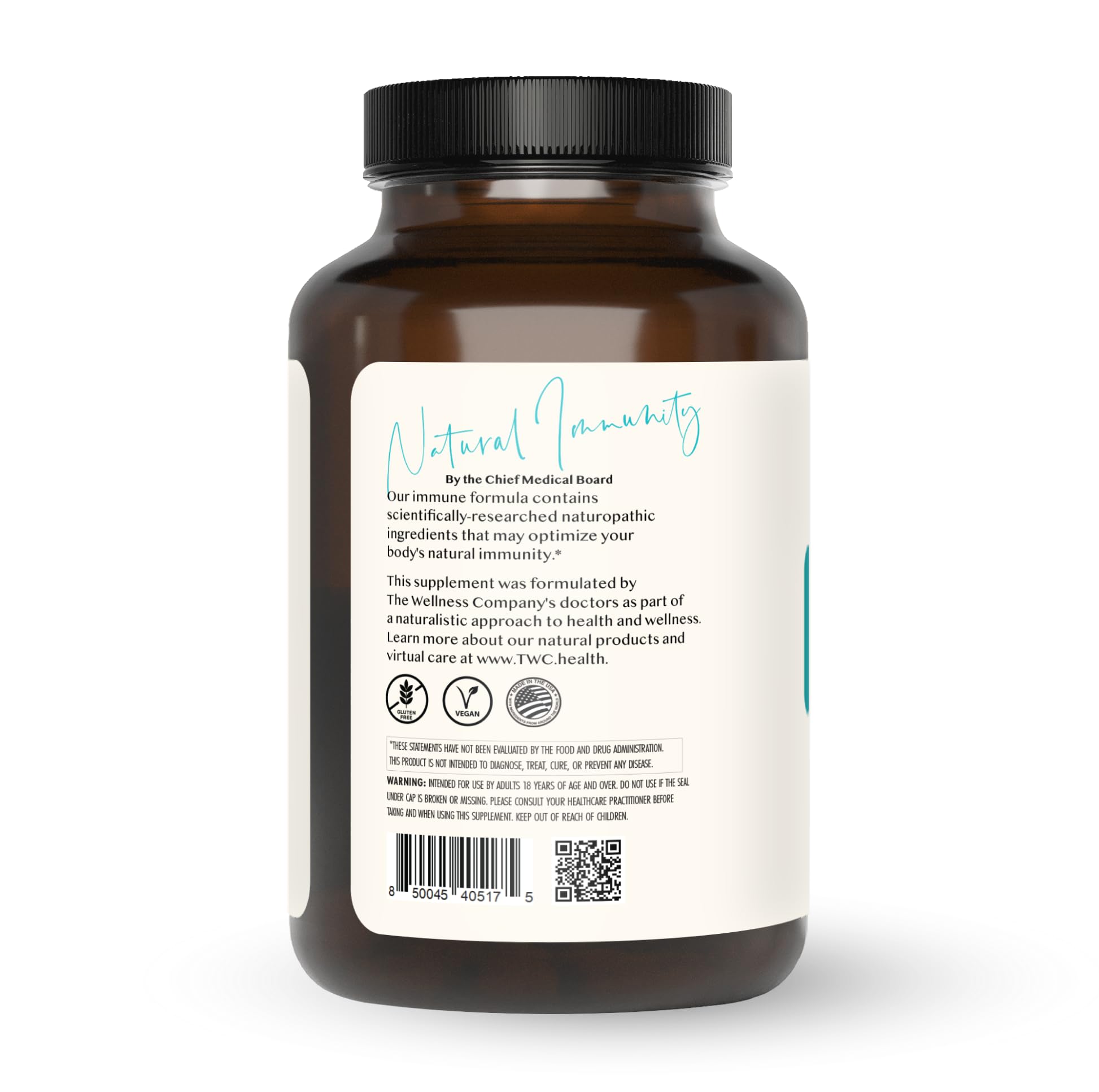 Natural Immunity - Botanical Immune Boost, Targeted Nutrients, T-Cell Support - Oregano, Reishi, Zinc, Vitamin C, Quercetin | 120 (2 Month Supply) The Wellness CompanyBuy Supplements Australia
