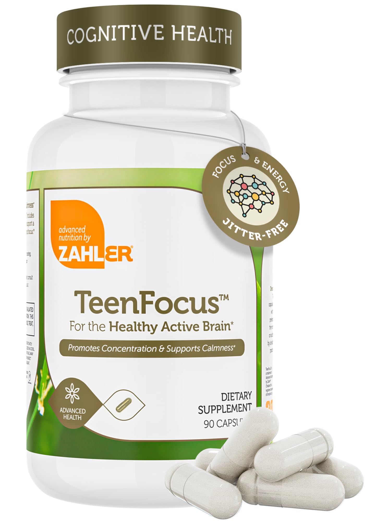 Zahler TeenFocus, Advanced Formula for Improved Focus & Concentration, Certified Kosher, 90 Capsules ZahlerBuy Supplements Australia